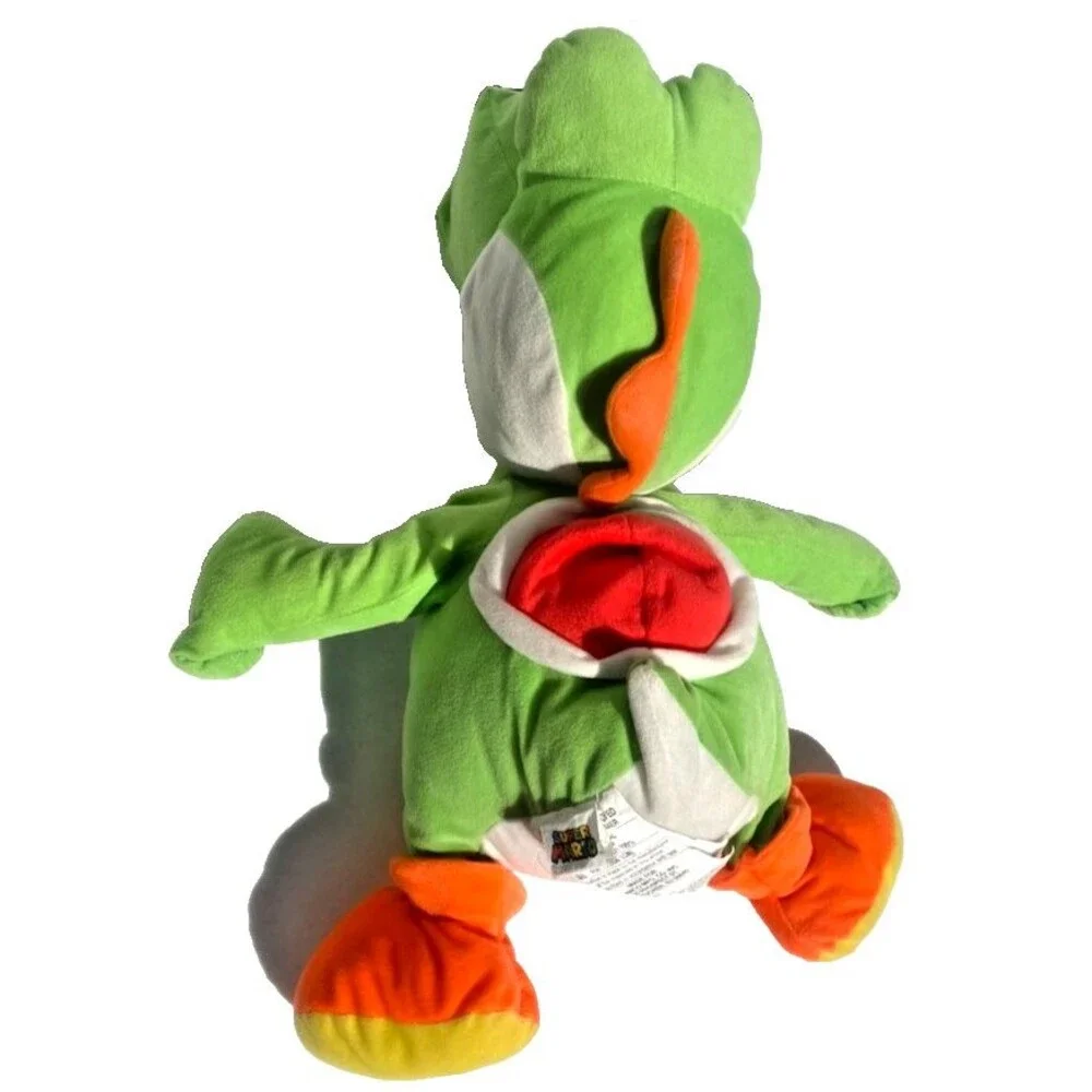 Super Mario Yoshi Plush Pillow 20” Stuffed Animal Nintendo Hidden Compartment